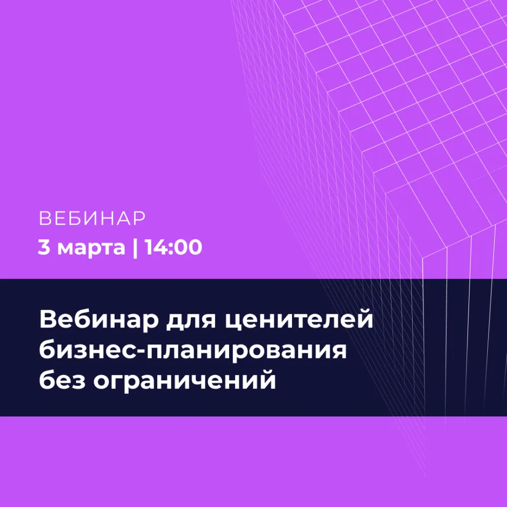Вебинар для ценителей бизнес-планирования без ограничений