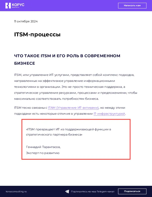 ITSM-процессы